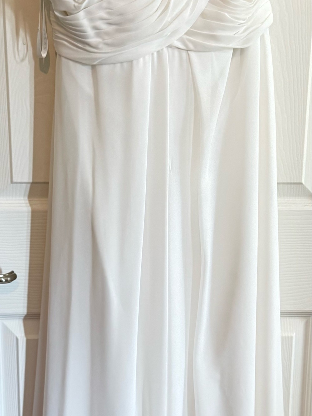 Azazie White Maxi Skirt with Draped Waist